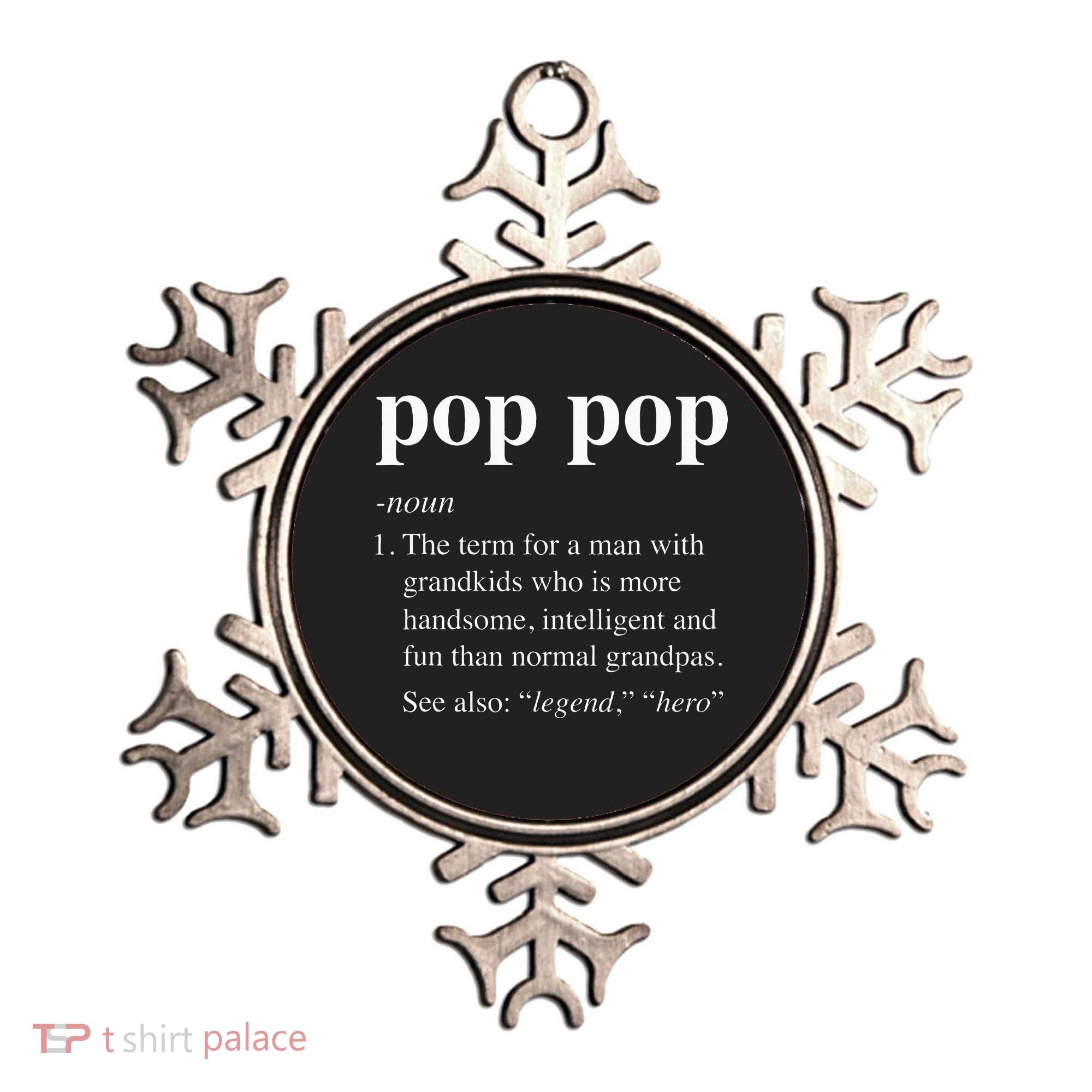 Pop Pop Definition Funny Poppop Dictionary Ornament