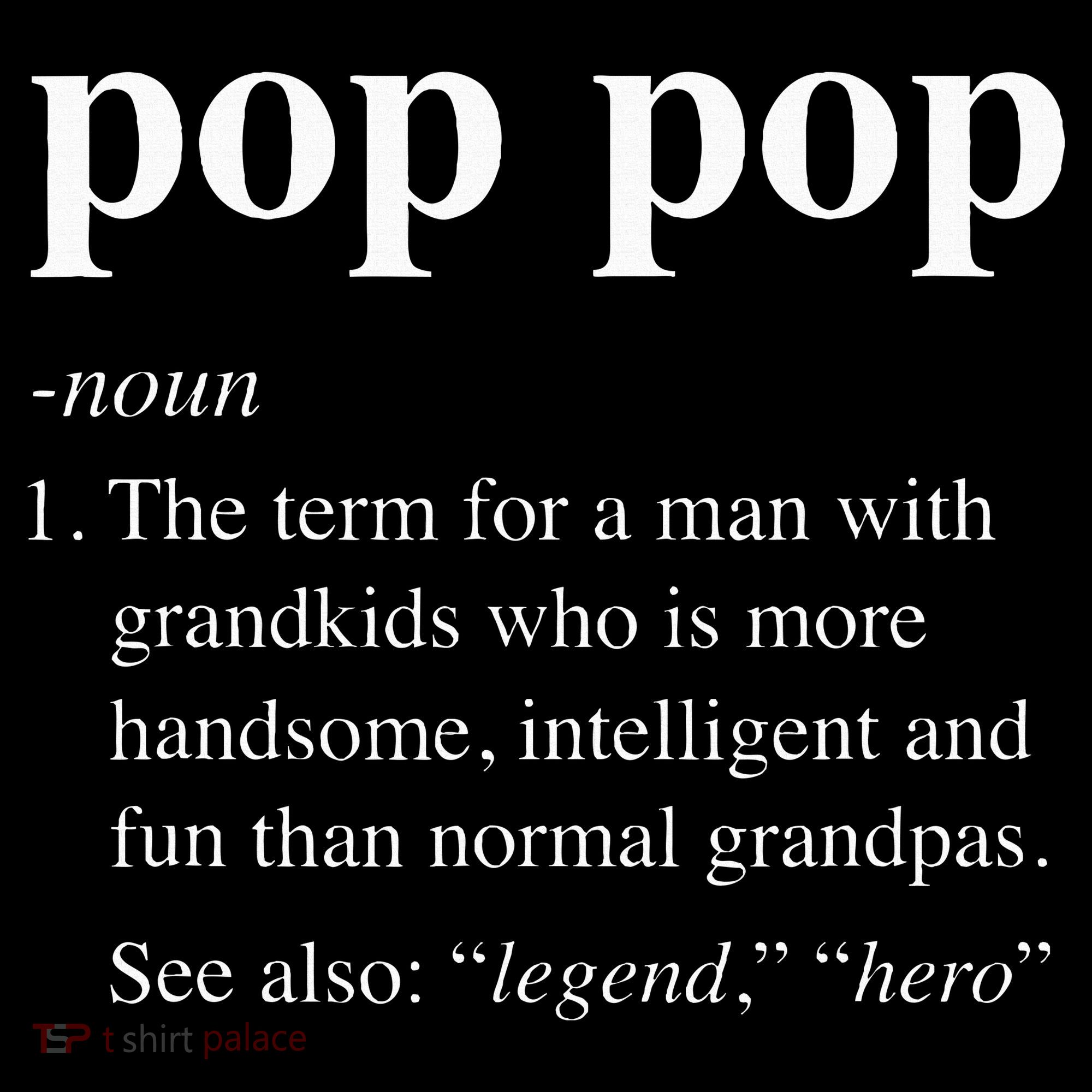 Pop Pop Definition Funny Poppop Dictionary Women's Long Sleeve Shirt