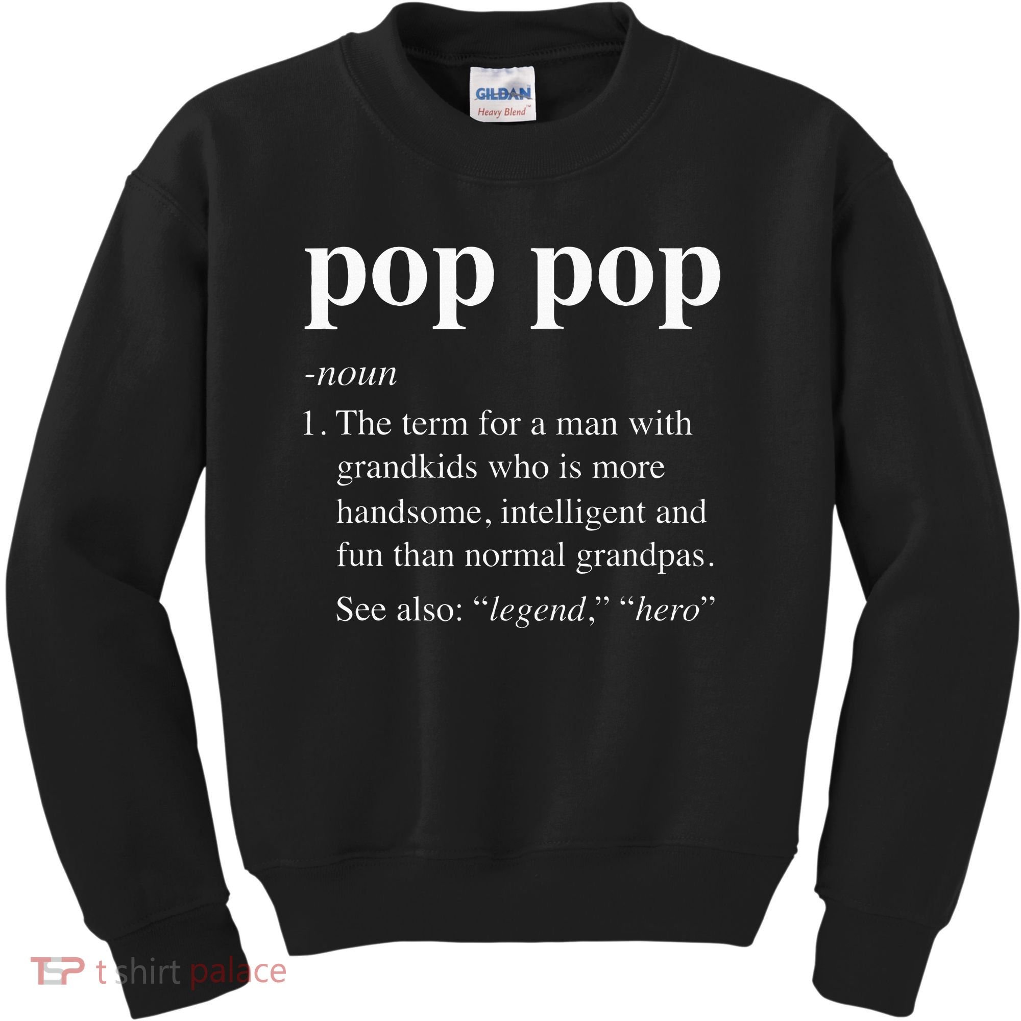 Pop Pop Definition Funny Poppop Dictionary Kids Sweatshirt