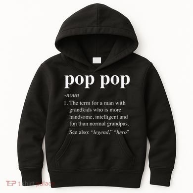 Pop Pop Definition Funny Poppop Dictionary Kids Hoodie