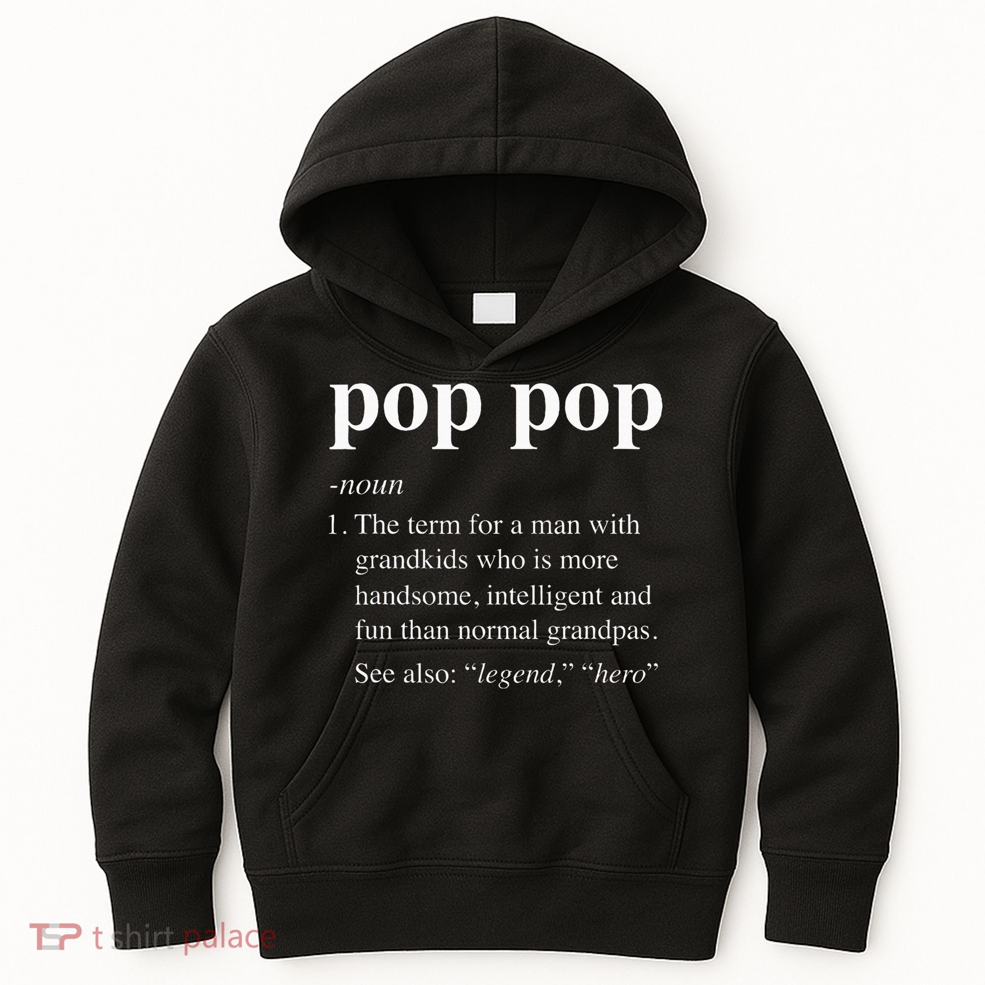 Pop Pop Definition Funny Poppop Dictionary Kids Hoodie