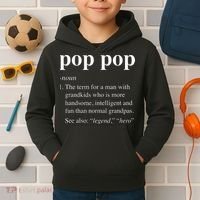 Pop Pop Definition Funny Poppop Dictionary Kids Hoodie thumb 2