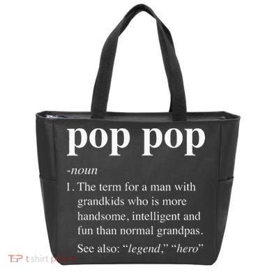 Pop Pop Definition Funny Poppop Dictionary Tote Bag