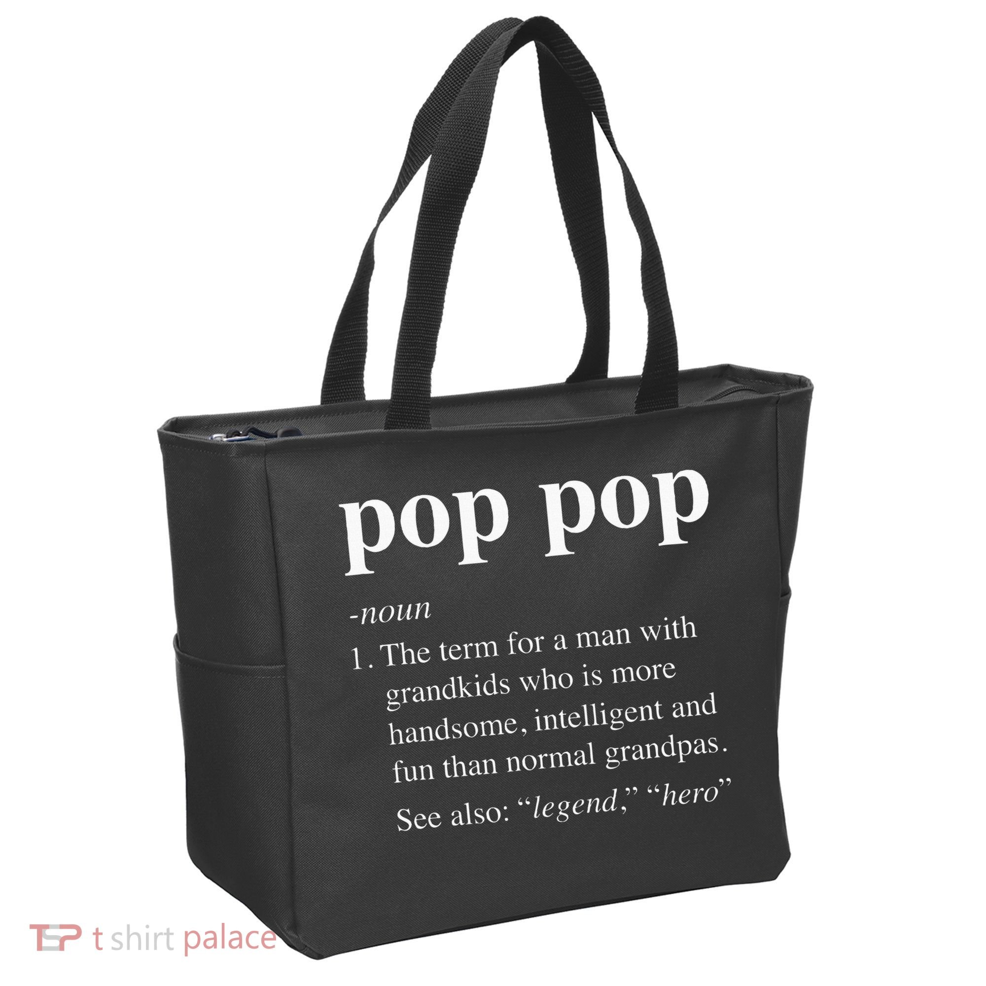 Pop Pop Definition Funny Poppop Dictionary Tote Bag
