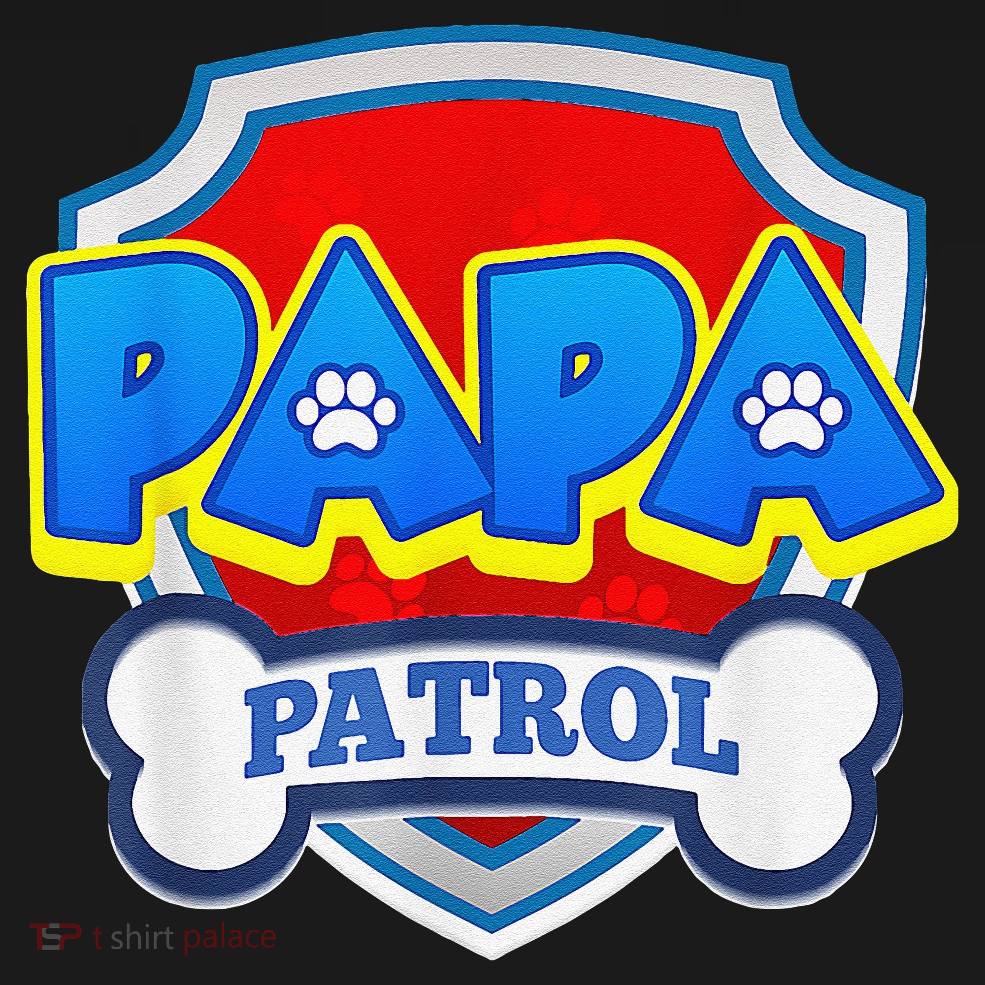 Papa Patrol Dog Funny Gift Birthday Party Coaster