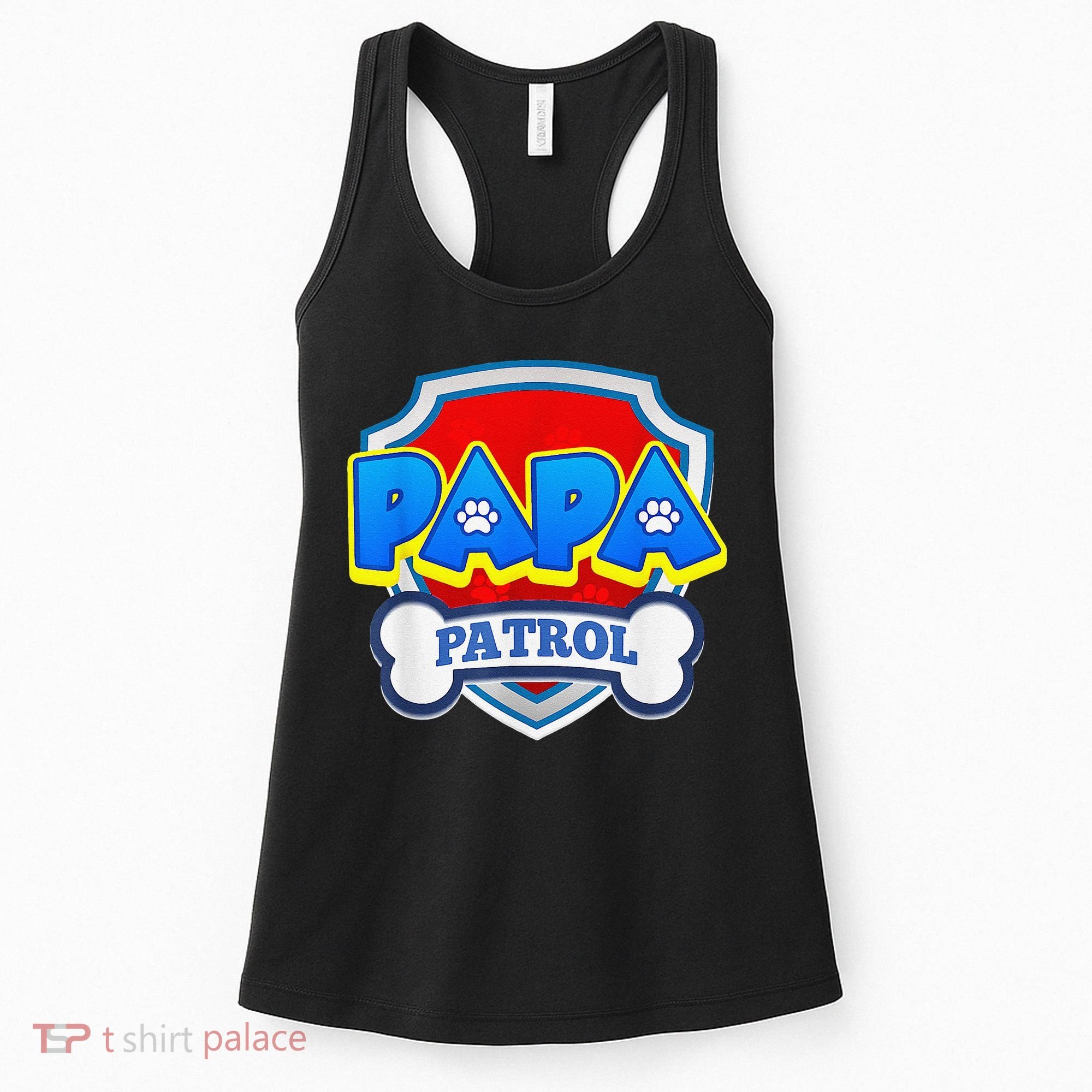 Papa Patrol Dog Funny Gift Birthday Party Women's Tank Top