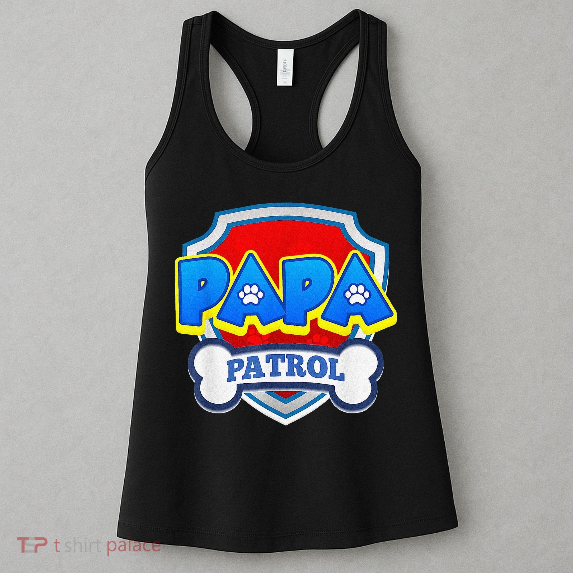 Papa Patrol Dog Funny Gift Birthday Party Women's Tank Top