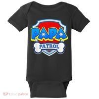 Papa Patrol Dog Funny Gift Birthday Party Baby Bodysuit thumb 0