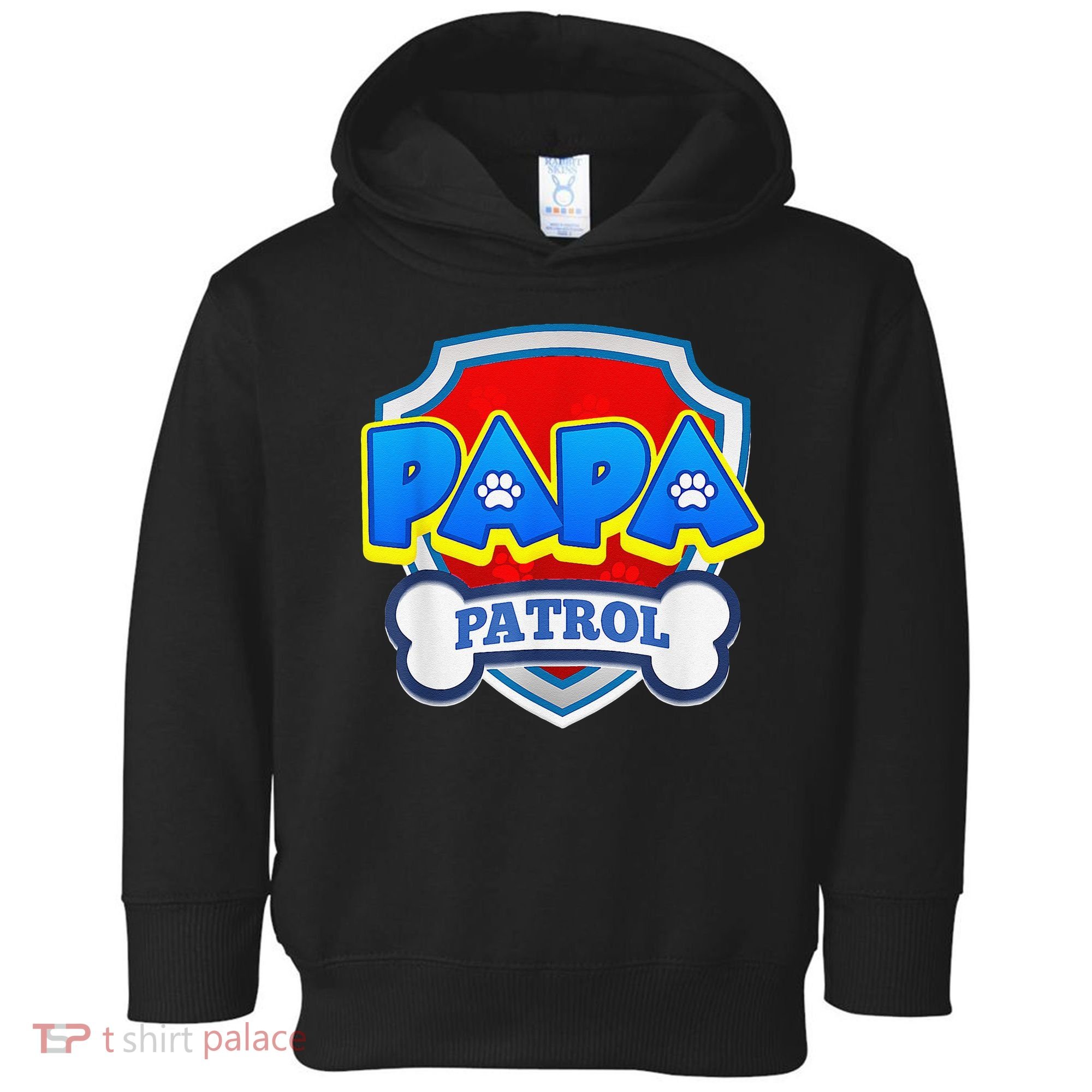 Papa Patrol Dog Funny Gift Birthday Party Toddler Hoodie