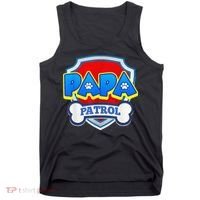 Papa Patrol Dog Funny Gift Birthday Party Tank Top thumb 0