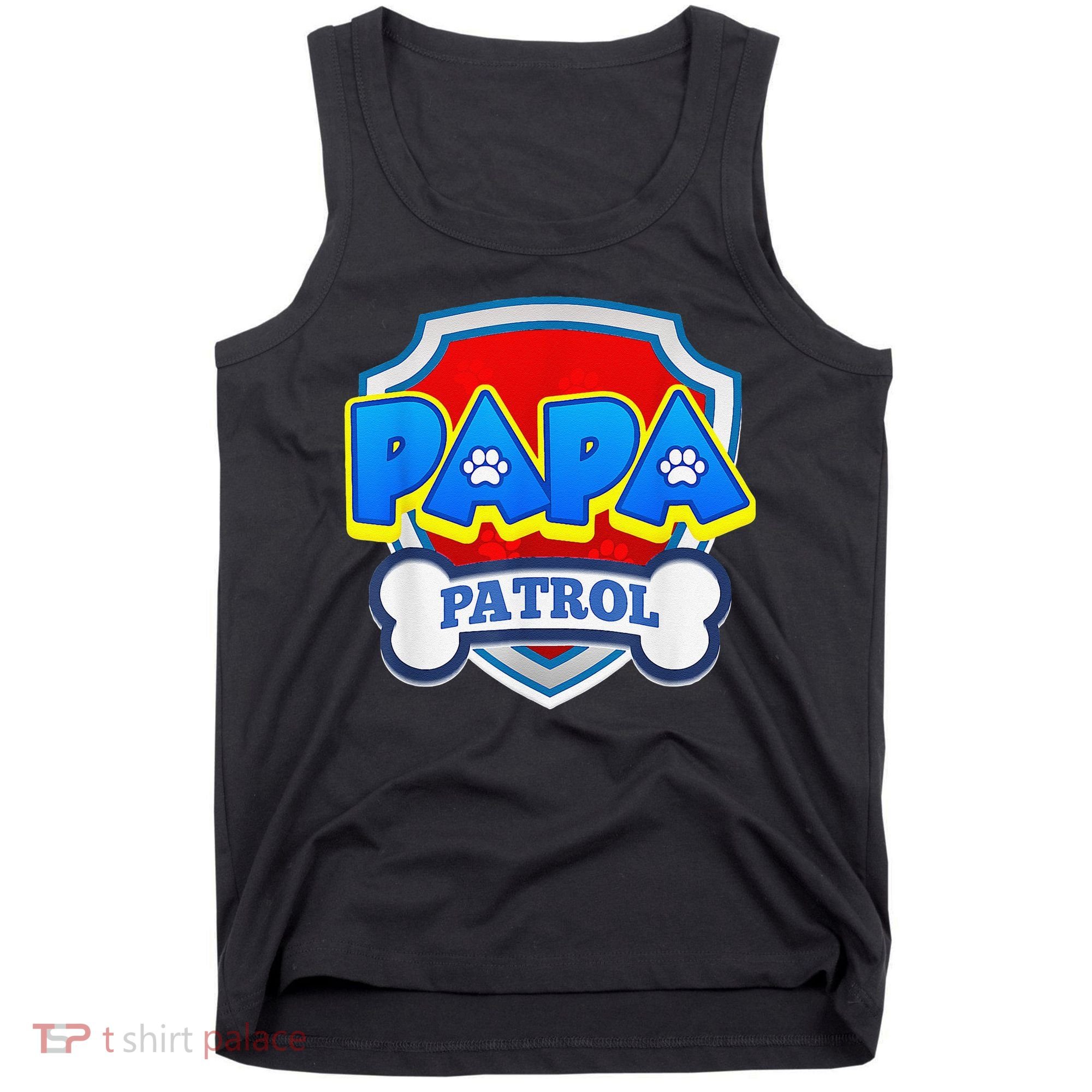 Papa Patrol Dog Funny Gift Birthday Party Tank Top
