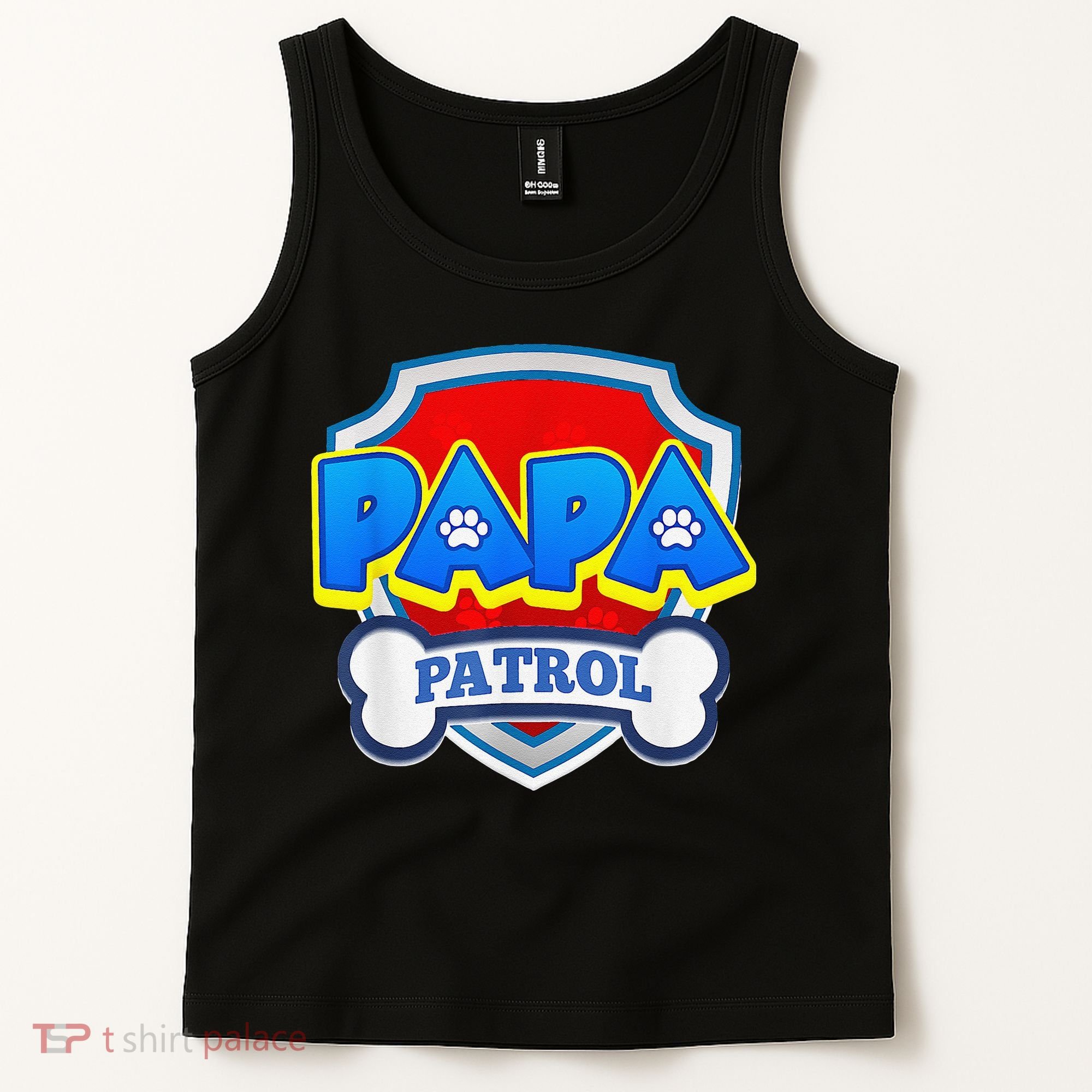 Papa Patrol Dog Funny Gift Birthday Party Tank Top