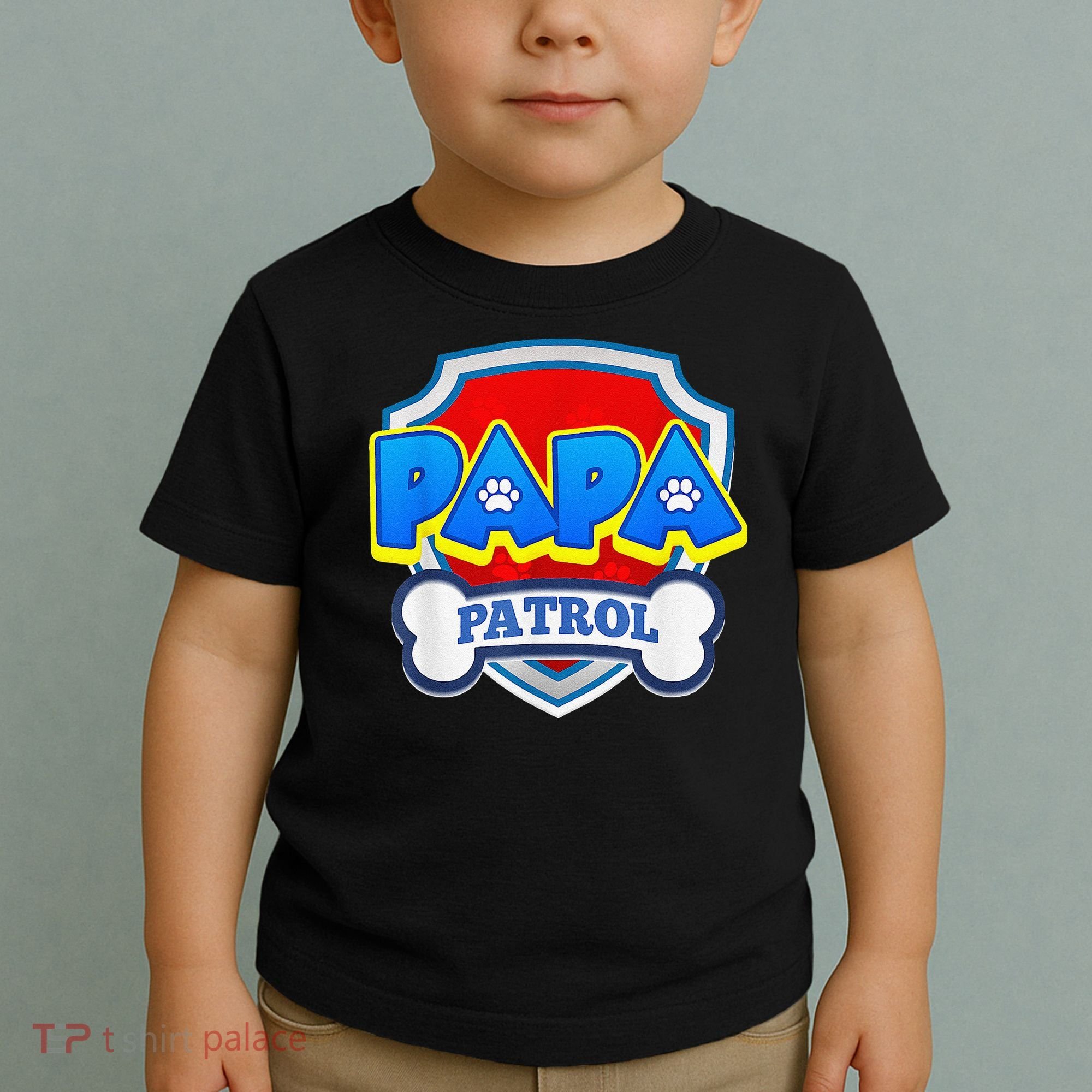 Papa Patrol Dog Funny Gift Birthday Party Toddler T-Shirt