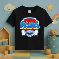 Papa Patrol Dog Funny Gift Birthday Party Toddler T-Shirt thumb 3