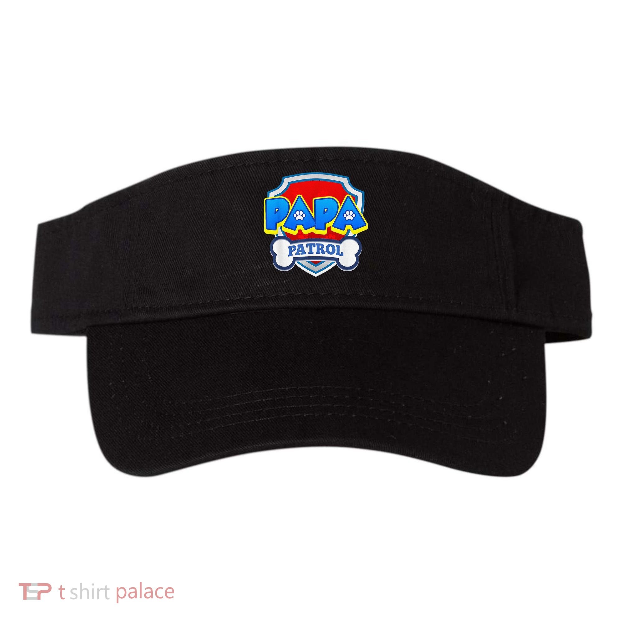 Papa Patrol Dog Funny Gift Birthday Party Visor