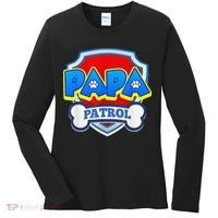 Papa Patrol Dog Funny Gift Birthday Party Women's Long Sleeve Shirt thumb 0
