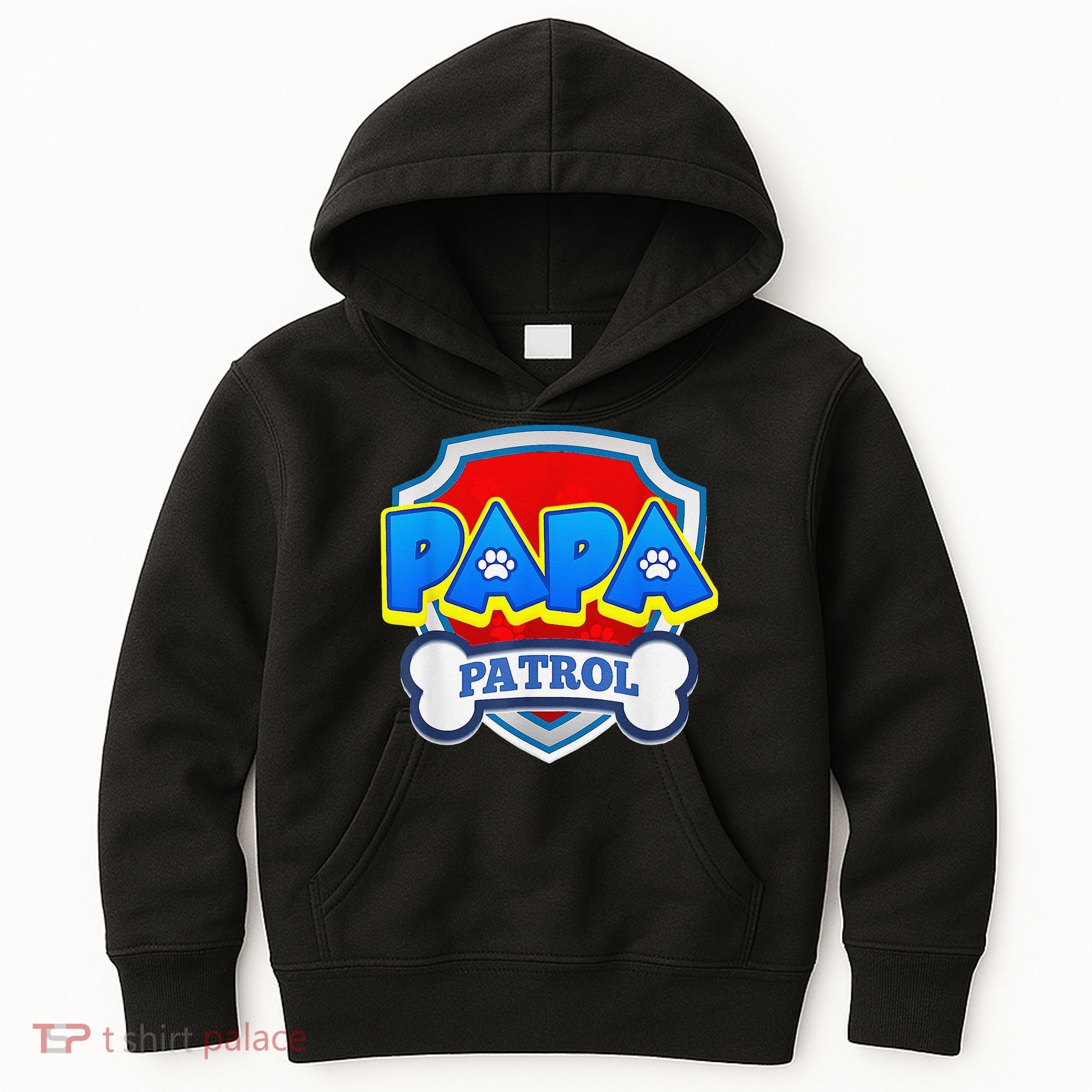 Papa Patrol Dog Funny Gift Birthday Party Kids Hoodie