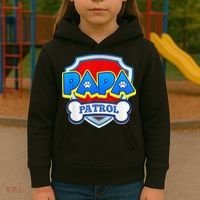Papa Patrol Dog Funny Gift Birthday Party Kids Hoodie thumb 3
