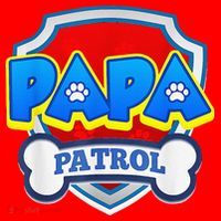 Papa Patrol Dog Funny Gift Birthday Party Santa Hat thumb 1