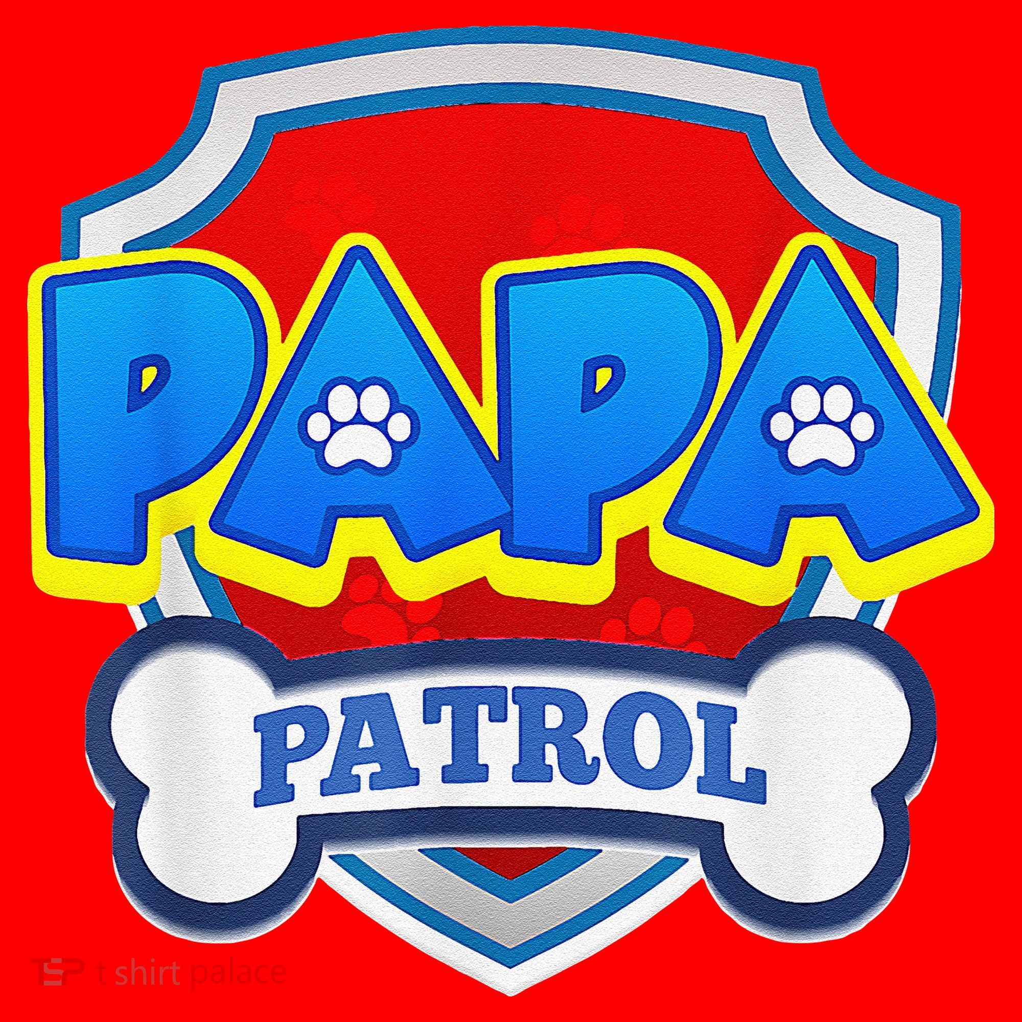 Papa Patrol Dog Funny Gift Birthday Party Santa Hat