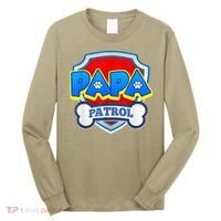 Papa Patrol Dog Funny Gift Birthday Party Long Sleeve Shirt thumb 0