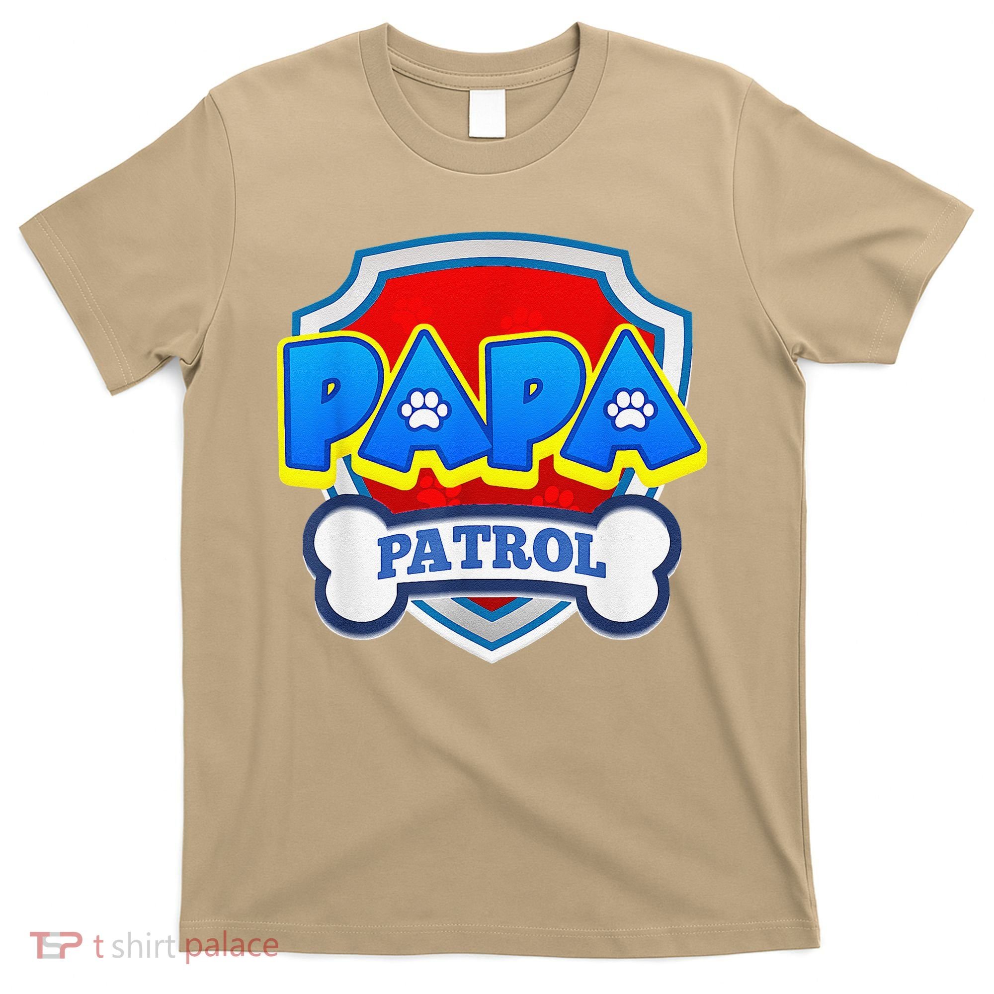 Papa Patrol Dog Funny Gift Birthday Party T-Shirt