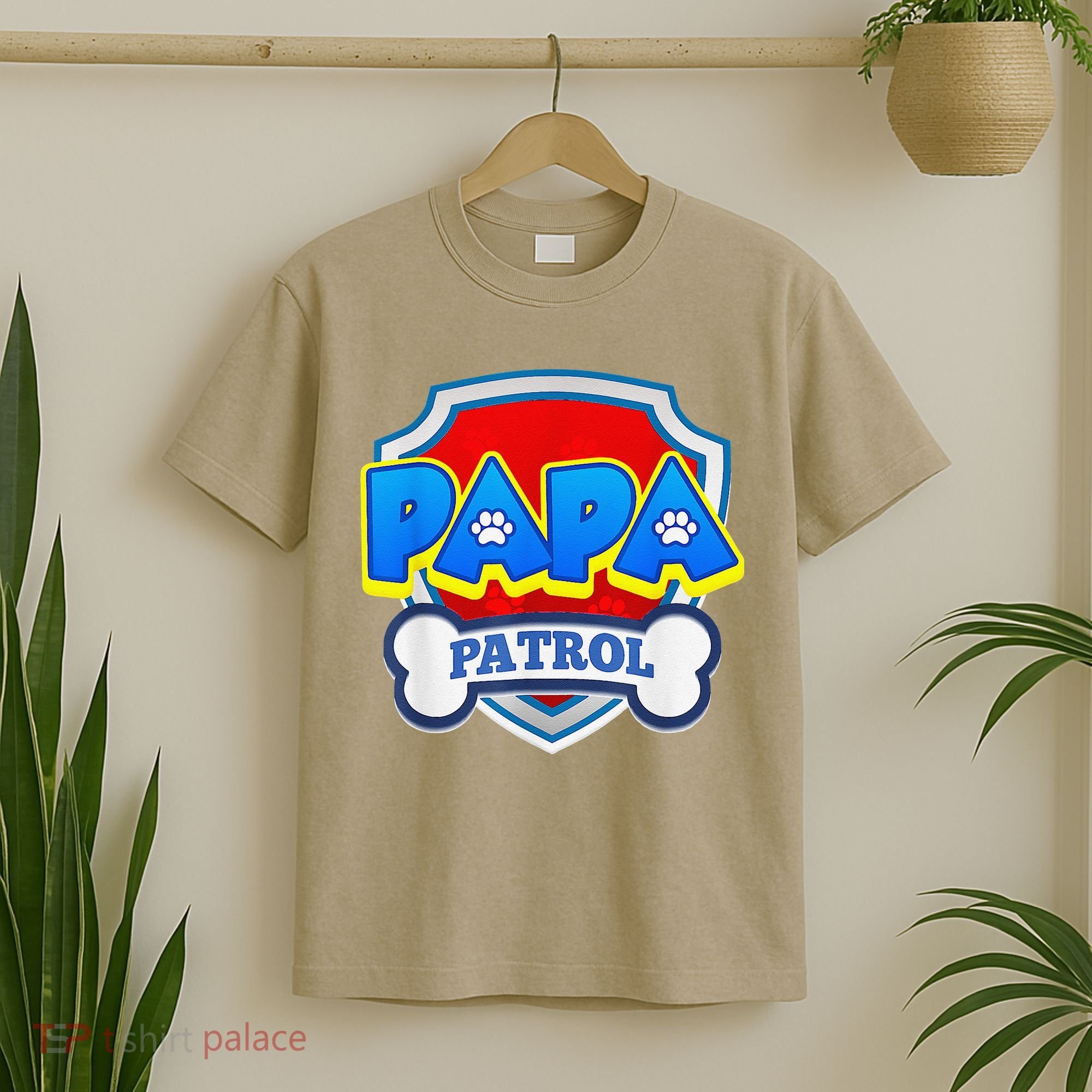 Papa Patrol Dog Funny Gift Birthday Party T-Shirt