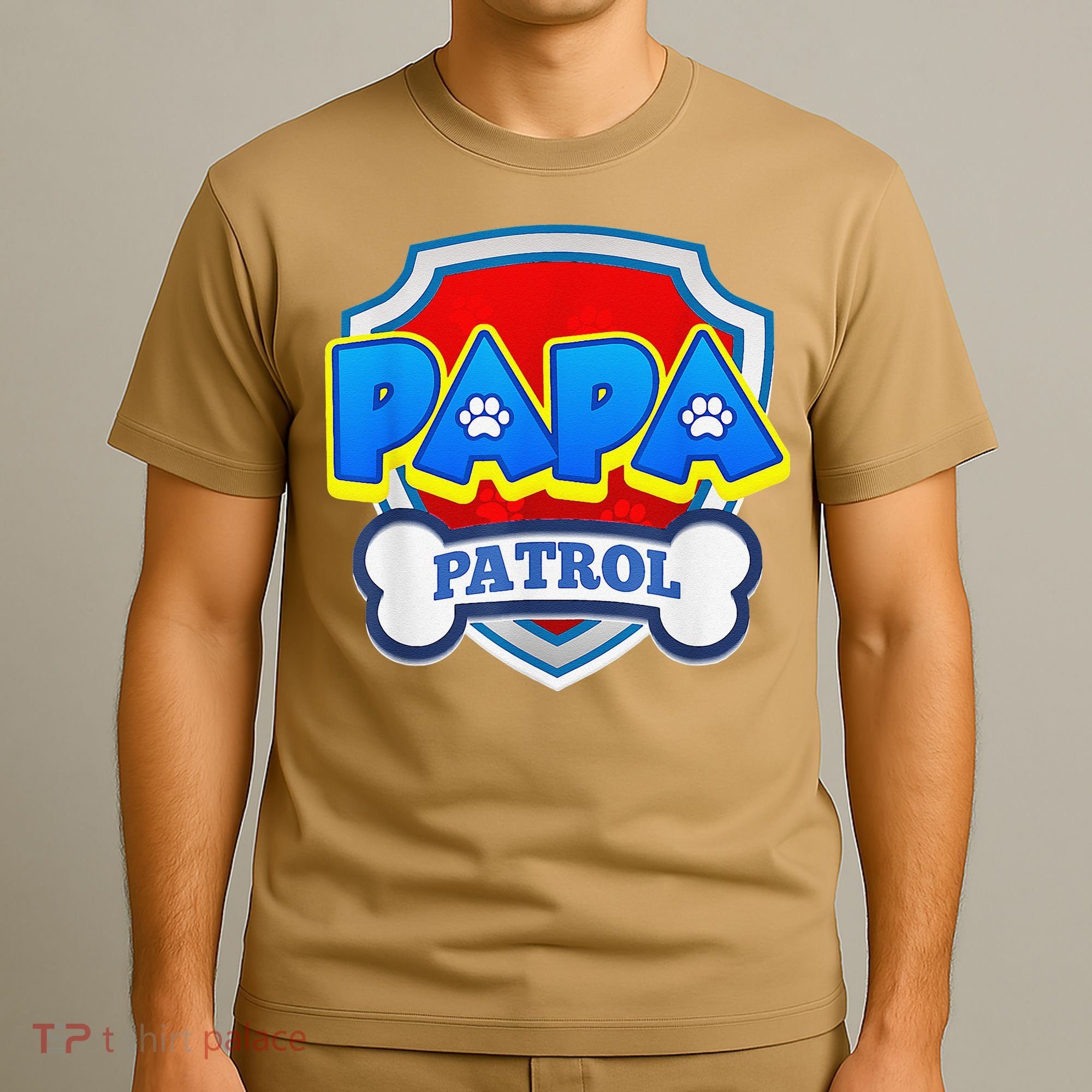 Papa Patrol Dog Funny Gift Birthday Party T-Shirt