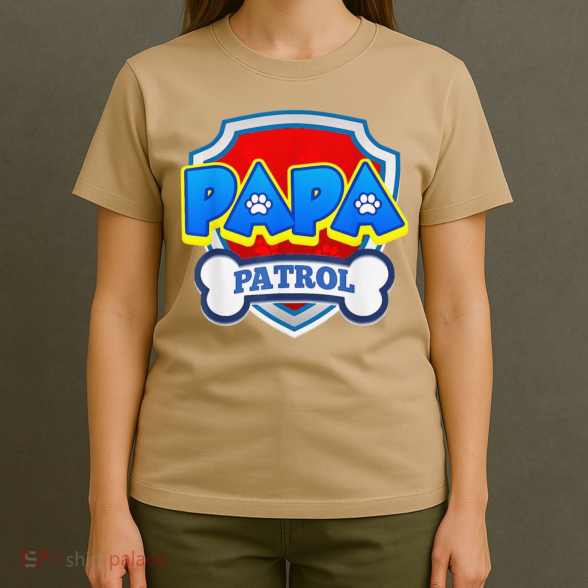 Papa Patrol Dog Funny Gift Birthday Party T-Shirt