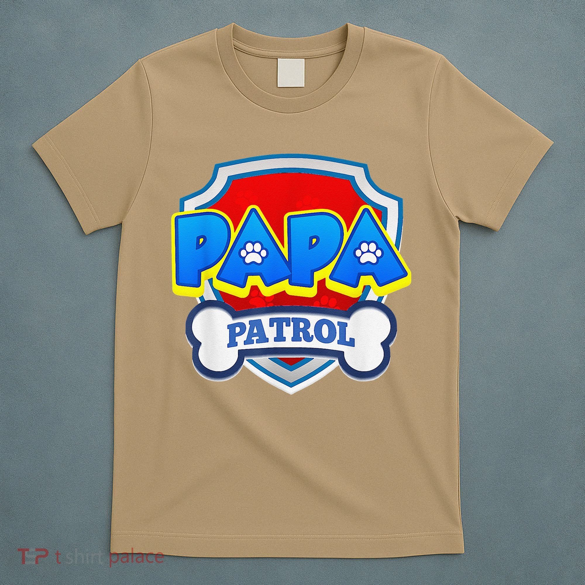 Papa Patrol Dog Funny Gift Birthday Party T-Shirt