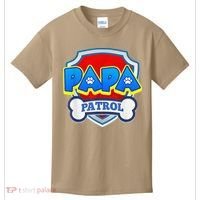 Papa Patrol Dog Funny Gift Birthday Party Kids T-Shirt thumb 0