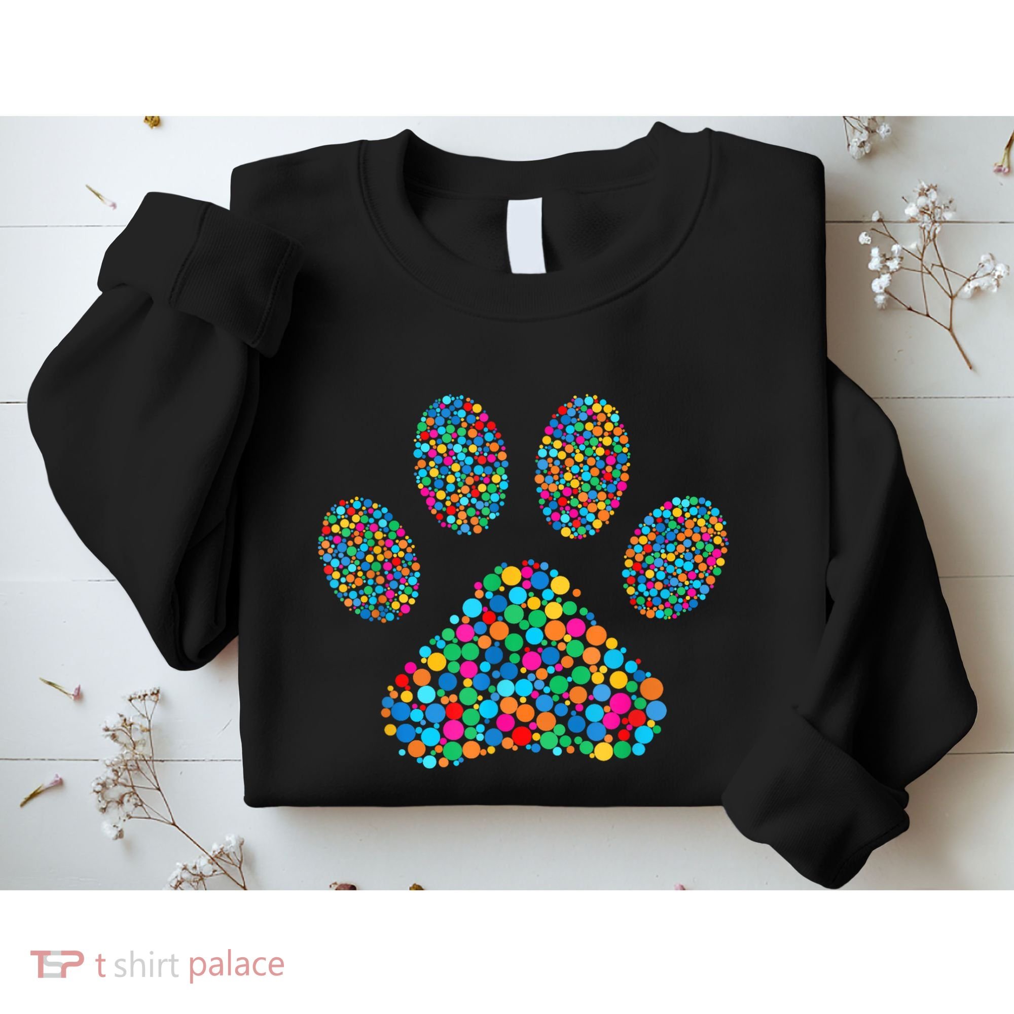 Paw Paw Dog Dot Day International Dot Day Polka Dot Gift Sweatshirt