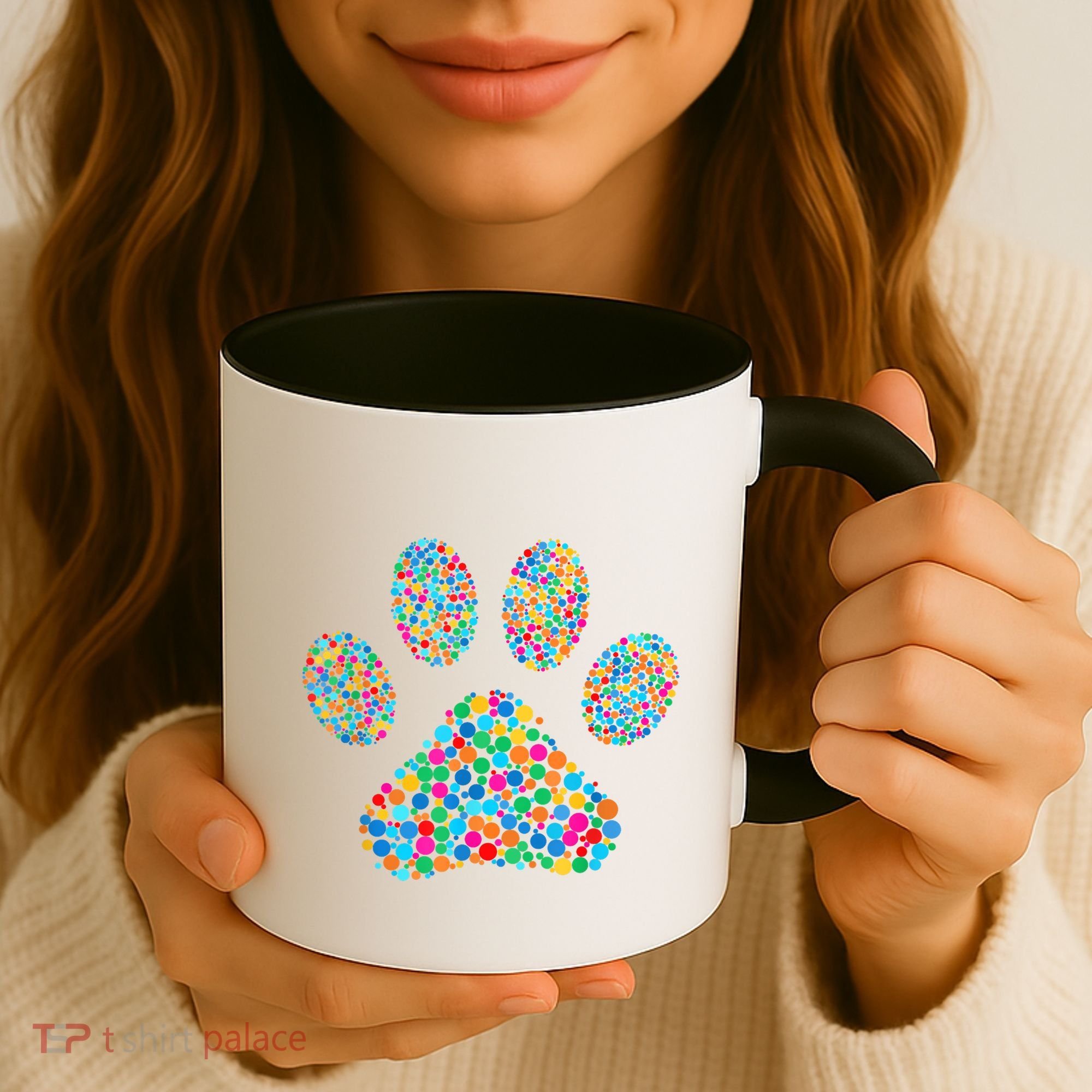 Paw Paw Dog Dot Day International Dot Day Polka Dot Gift Coffee Mug