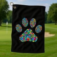 Paw Paw Dog Dot Day International Dot Day Polka Dot Gift Golf Towel thumb 1