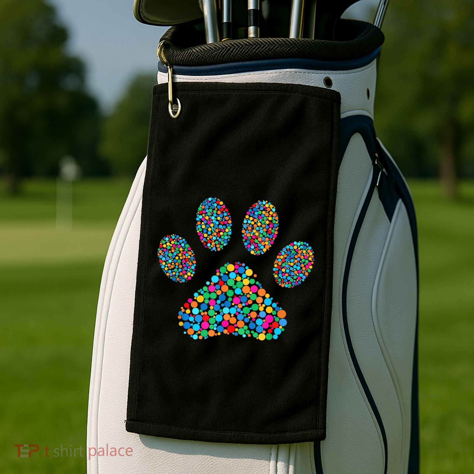 Paw Paw Dog Dot Day International Dot Day Polka Dot Gift Golf Towel