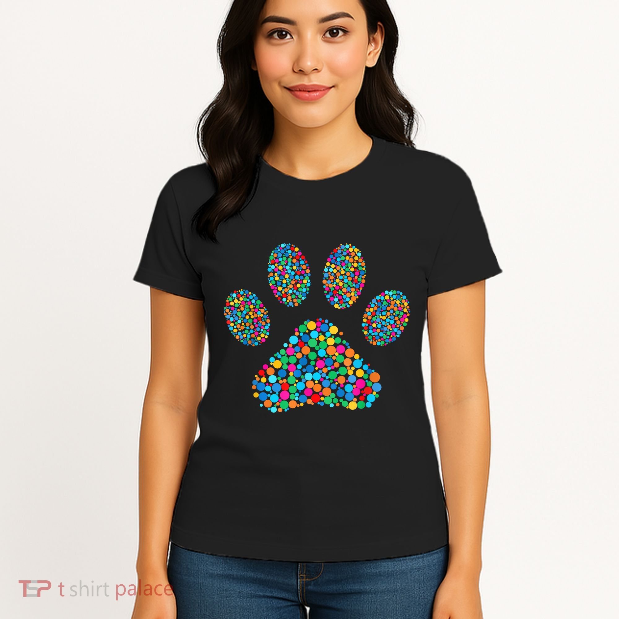 Paw Paw Dog Dot Day International Dot Day Polka Dot Gift Women's T-Shirt