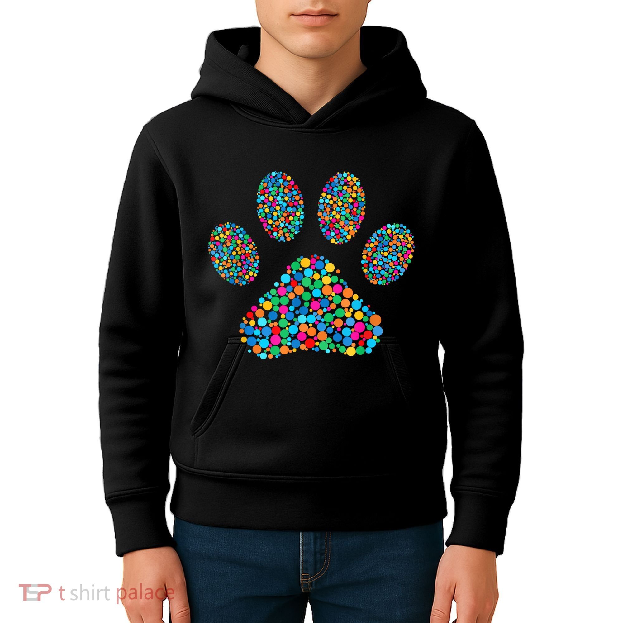 Paw Paw Dog Dot Day International Dot Day Polka Dot Gift Kids Hoodie