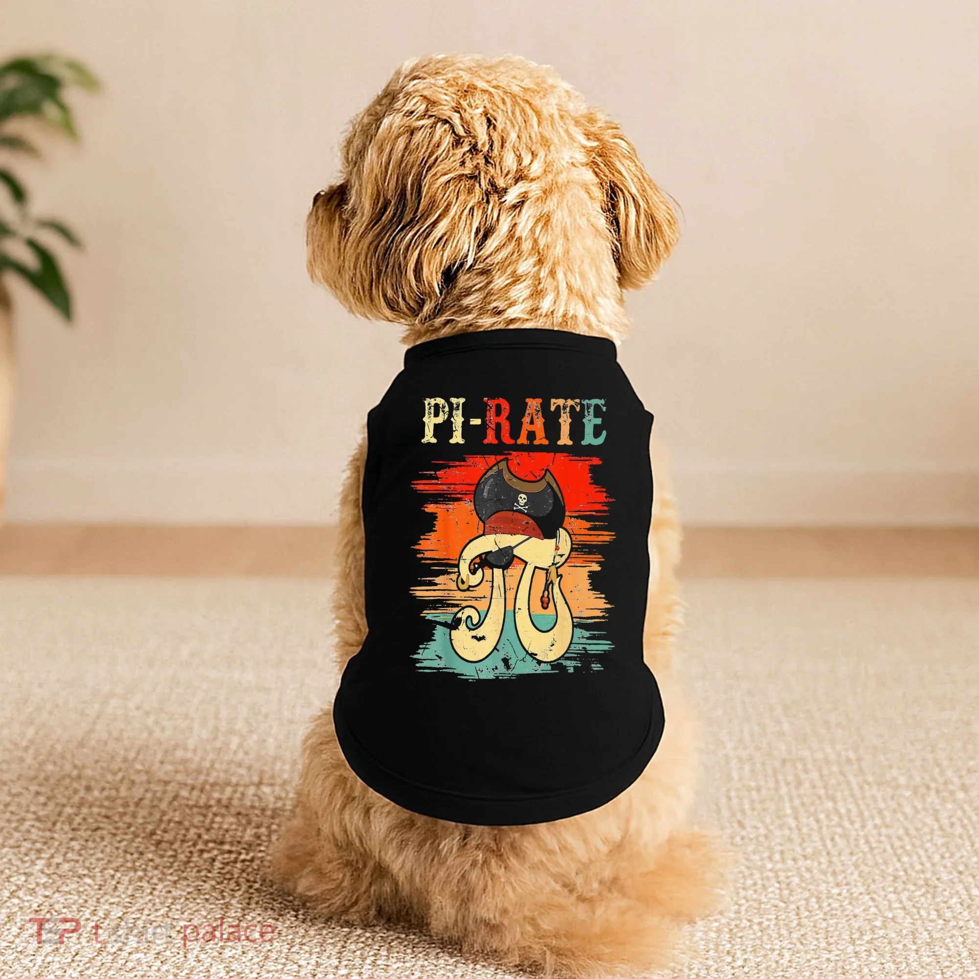 Pi-Rate Pi Day Mathematician Math Geek Pirate Lover Doggie Tank