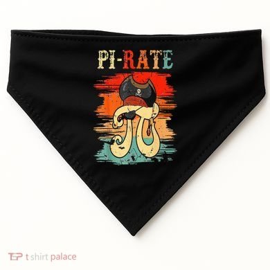 Pi-Rate Pi Day Mathematician Math Geek Pirate Lover USA-Made Doggie Bandana