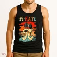 Pi-Rate Pi Day Mathematician Math Geek Pirate Lover Tank Top thumb 3