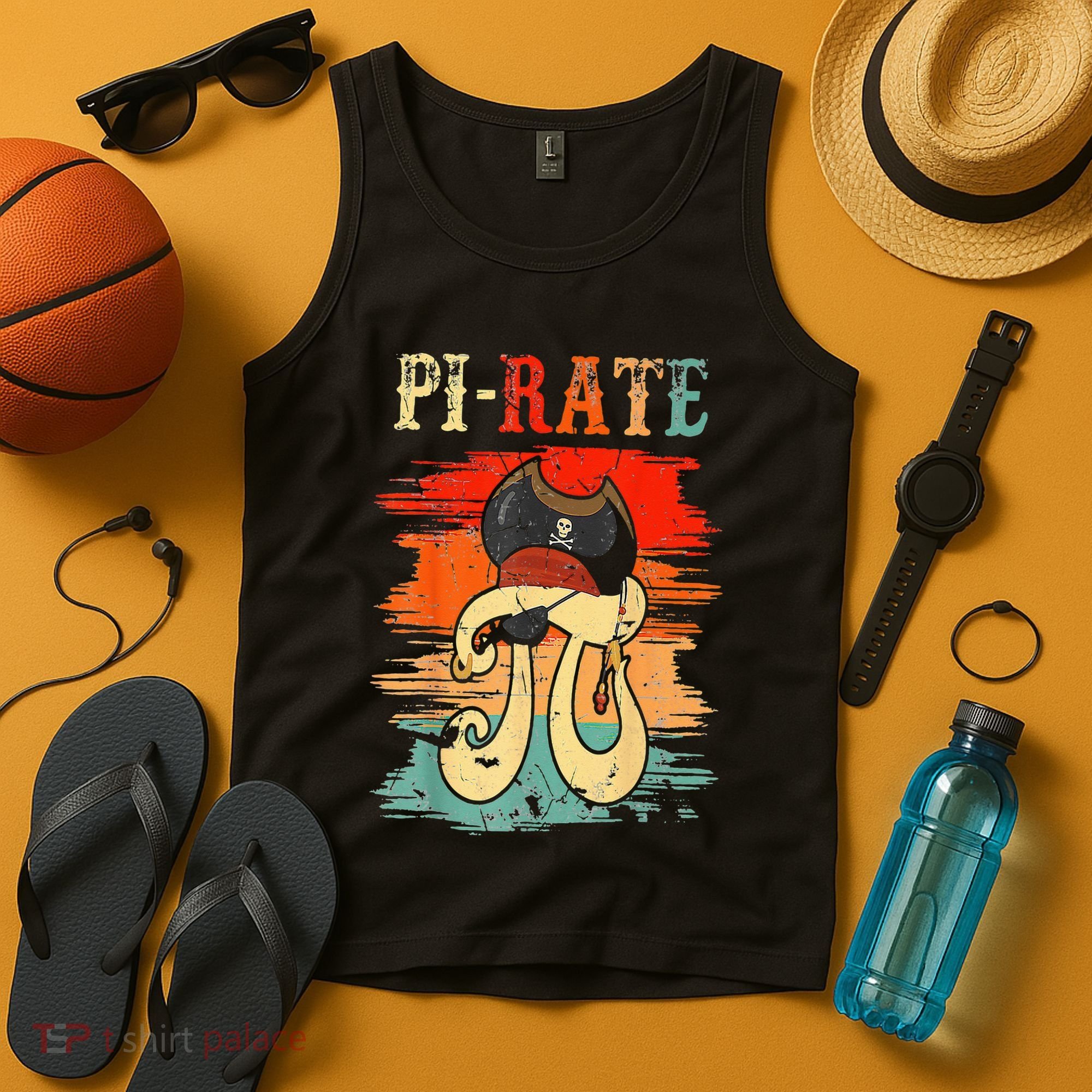 Pi-Rate Pi Day Mathematician Math Geek Pirate Lover Tank Top