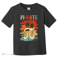 Pi-Rate Pi Day Mathematician Math Geek Pirate Lover Toddler T-Shirt thumb 0