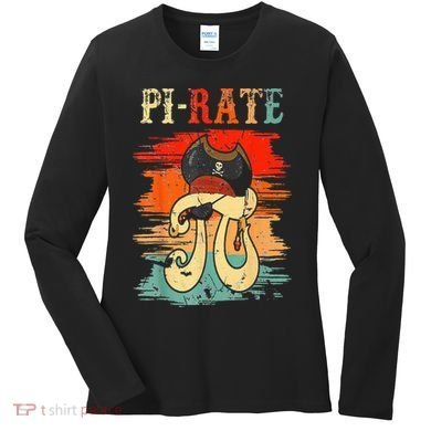Pi-Rate Pi Day Mathematician Math Geek Pirate Lover Women's Long Sleeve Shirt