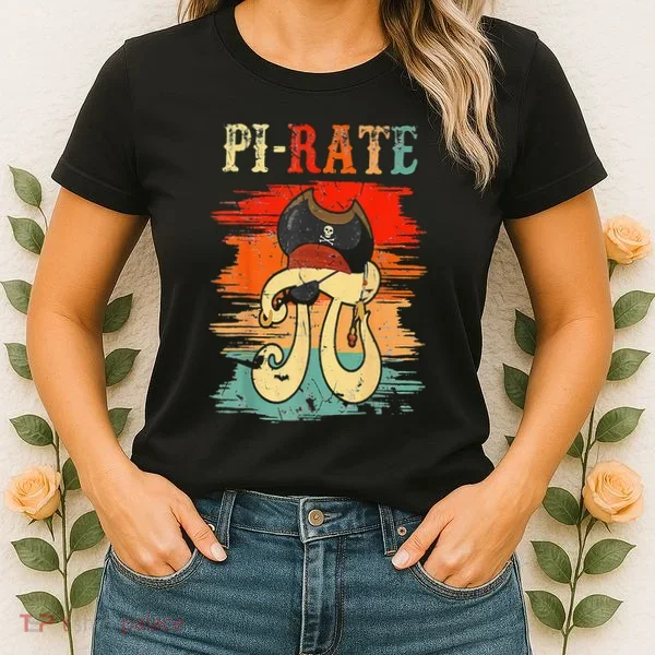 Pi-Rate Pi Day Mathematician Math Geek Pirate Lover Women's T-Shirt