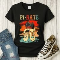 Pi-Rate Pi Day Mathematician Math Geek Pirate Lover Women's T-Shirt thumb 3