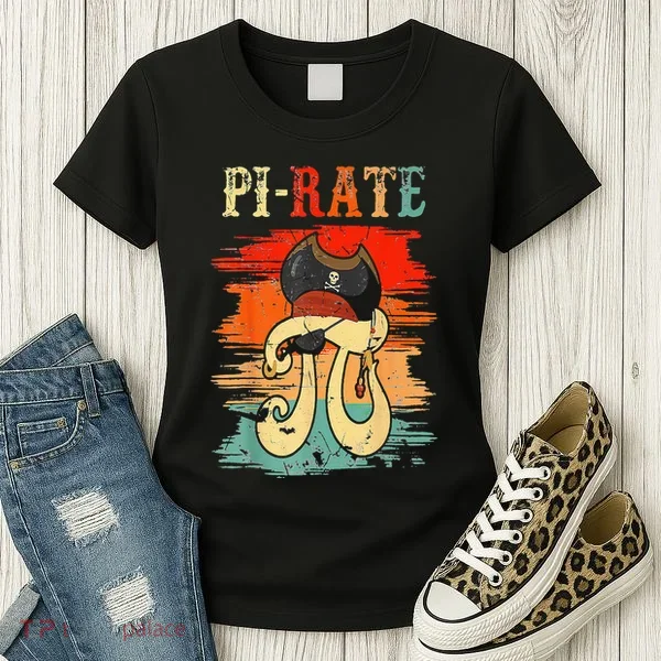 Pi-Rate Pi Day Mathematician Math Geek Pirate Lover Women's T-Shirt