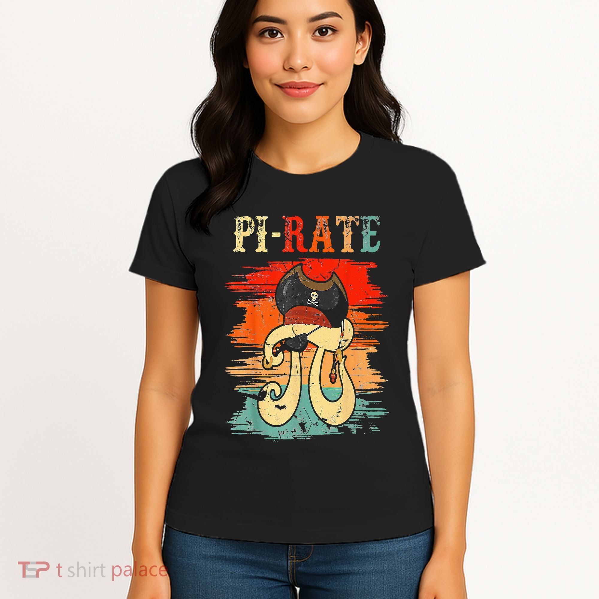 Pi-Rate Pi Day Mathematician Math Geek Pirate Lover Women's T-Shirt