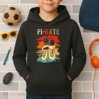 Pi-Rate Pi Day Mathematician Math Geek Pirate Lover Kids Hoodie thumb 2