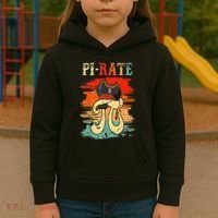 Pi-Rate Pi Day Mathematician Math Geek Pirate Lover Kids Hoodie thumb 3