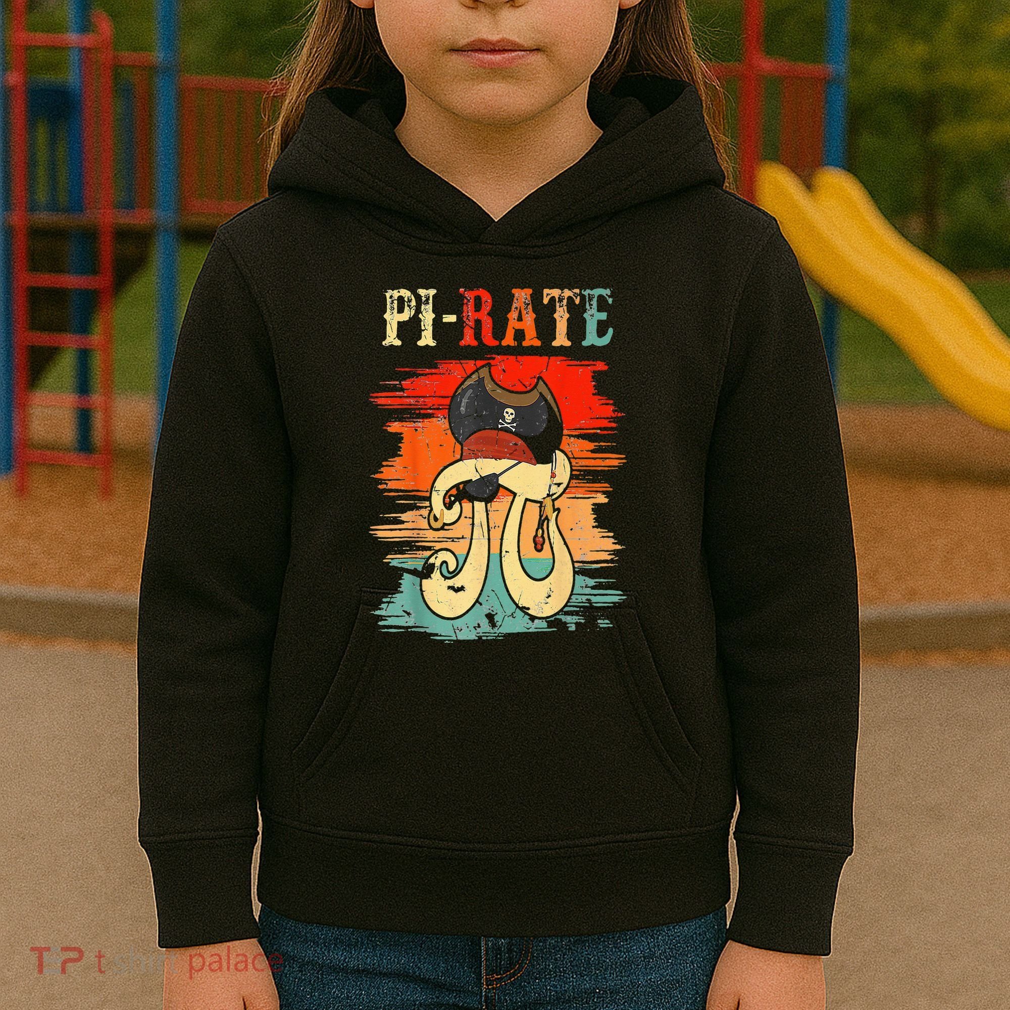 Pi-Rate Pi Day Mathematician Math Geek Pirate Lover Kids Hoodie